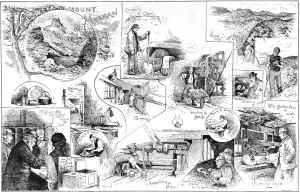 Mines Prints: The Gold Mines of Mount Morgan, Wales, 1888