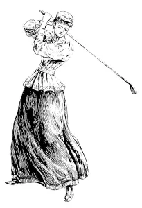 Addresses Prints: Golf / Lady Golfer 1890