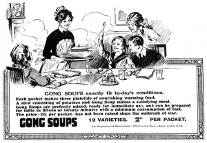 Feeding Prints: Gong Soups advertisement, WW1