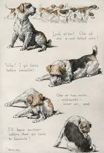 Hunt Prints: Good Hunting by C. Ambler in the Tatler, 1931