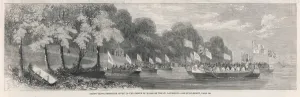 29th Prints: Grand canoe reception on the St Lawrence River