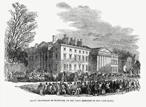 Packing Prints: Grand procession at Plymouth on first dispatch of Cape mails