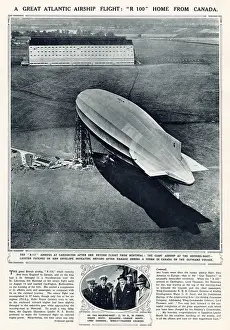 Atlantic Prints: The great British R 100 arrived at Cardington after return flight from Montreal