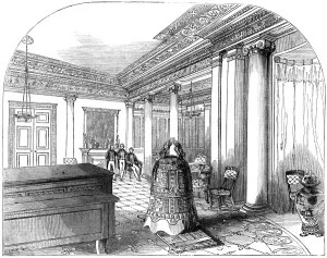 1844 Prints: Great Chinese bell at Buckingham Palace, 1844