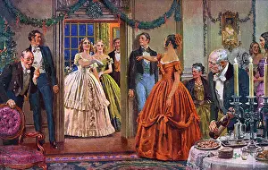 Matania Prints: Great Expectations: The Dickens Christmas Spirit by Matania
