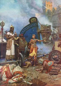 Ancient Prints: Great Queens of the Past No 2 - Semiramis of Nineveh