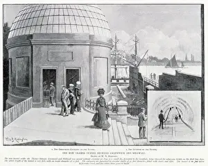 Beneath Prints: Greenwich entrance of the foot tunnel designed by civil engineer Sir Alexander Binniel