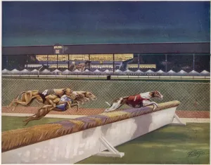 Jump Prints: Greyhounds over hurdles