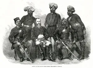 Group Prints: Group of the police force newly organised in Bengal