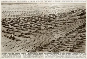 Warships Prints: Growth of the US Navy by G. H. Davis