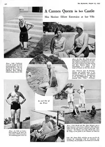 Maxine Prints: Guests at the Riviera villa of Maxine Elliott, 1933