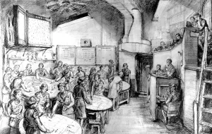 Drawn Prints: The Gun Control Room, Britain; Second World War, 1944