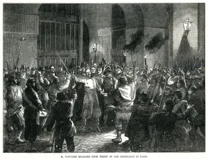 Leader Prints: Gustave Flourens released from prison by revolutionaries