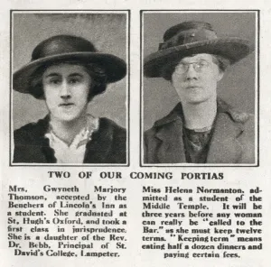Lincolns Prints: Gwyneth Thomson and Helena Normanton