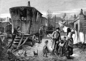2004 Prints: Gypsy camp in Notting Hill