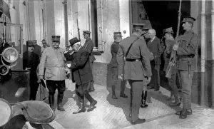 Medal Prints: H. H. Asquith, M. Millerand and General Joffre at British Arm