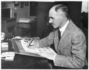 Popular Prints: H. M. Bateman in his studio