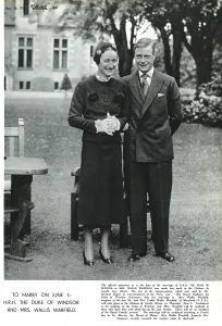 Announcement Prints: H. R. H the Duke of Windsor and Mrs Wallis Warfield may 1937