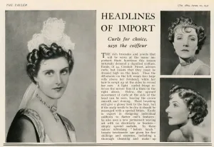 Plumes Prints: Hair styles for state functions in 1937