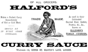 Powder Prints: Halfords Curry sauce, 1900