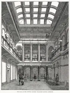Central Prints: Hall of the Central Electric Telegraph Station, Lothbury