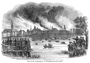 Accidents Prints: Hamburg fire 1842