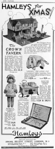 Cuddly Prints: Hamleys for Xmas advertisement, 1926