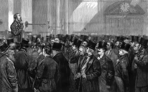 Stock Prints: Hammered Bankrupt 1874