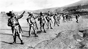 Sling Prints: Hand grenades, the sling-method of throwing them used by Spanish troops