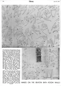 Cecil Prints: Hands on the Beaton bath-room walls