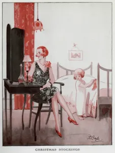 Table Prints: Hanging up a stocking for Santa Claus