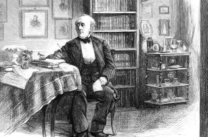 Desk Prints: Hans Christian Andersen in his study, c. 1875