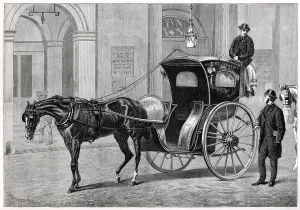 Hansom Prints: Hansom cab 1875