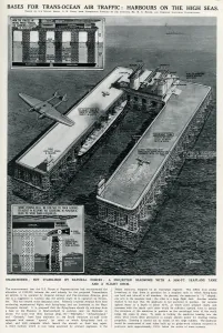 Seaplane Prints: Harbour on the high seas by G. H. Davis