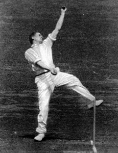 Tour Prints: Harold Larwood Bowling, 1933