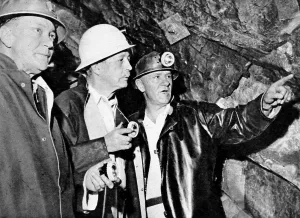 Tour Prints: Harold Macmillan in a Gold Mine, 1960