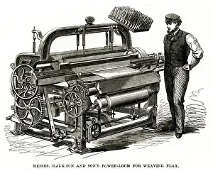 Loom Prints: Harrison & Sons power loom 1862 Harrison & Sons power loom 1862