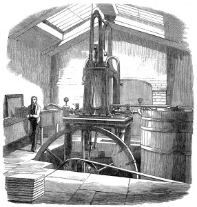 1858 Prints: Harrisons Ice Making Machine, 1858