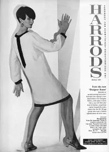 Shops Prints: Harrods advertisement Yves St Laurent dress