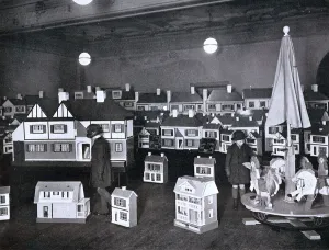 Store Prints: Harrods toy department, dolls houses, 1922