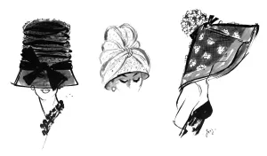 Millinery Prints: Hats by Bernard Devaux, 1960