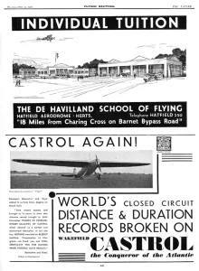 Aeroplane Prints: De Havilland School of Flying Advertisement, 1931