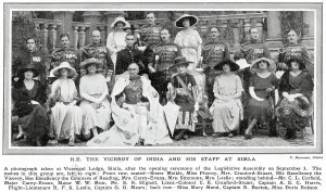 Opening Prints: H.E. The Viceroy of India and his staff outside the Viceregal Lodge