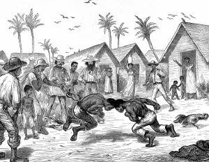 Head Prints: Head-butting fight in Venezuela, 1874