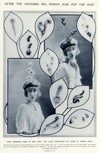 Human Prints: Headdresses made from human hair! 1914