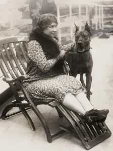: Helen Keller with her Great Dane