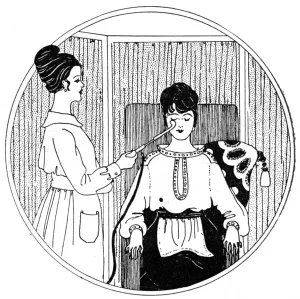 Salon Prints: Helena Rubinstein light treatment for wrinkles, 1917