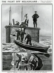 Rescued Prints: Heligoland submarine rescue by G. H. Davis
