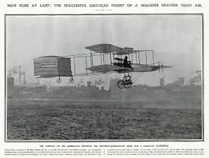 Early Prints: Henri Farman - Flight of One Kilometre 1908