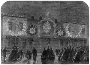 Tailor Prints: Henry Pooles of Savile Row illuminated, 1863